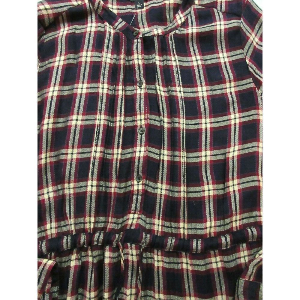 LUCKY BRAND DRESS PLAID W/DRAWSTRING WAIST SIZE LARGE - Picture 3 of 6